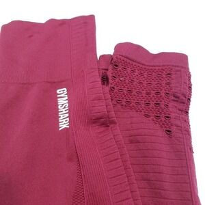 Gymshark‎ Seamless High Waisted Workout Leggings Burgundy GLLG1828 Size XS